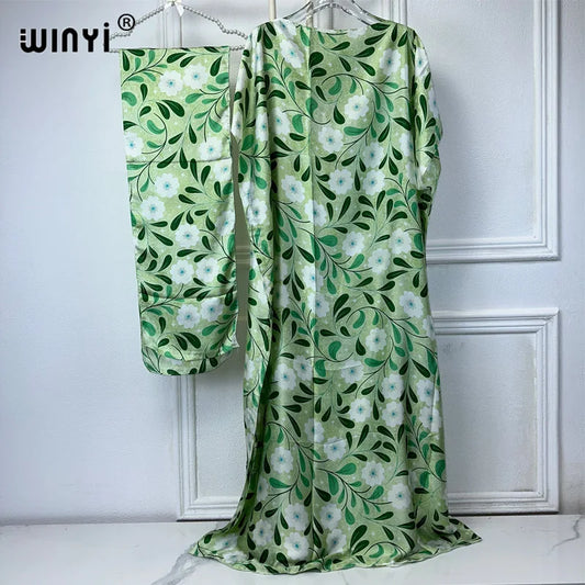 WINYI muslim african traditional dress for woman abaya dubai luxury 2024 Kaftan robes,Elegant Maxi Length Dress beach cover up