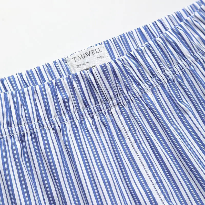 Mens Cotton Boxers Funny Woven Pattern Plaid Boxer Shorts Inseam Pajamas
