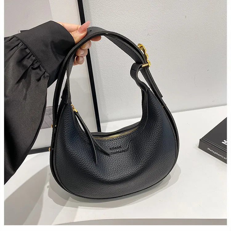Women Underarm Bag Fashion Hobos Half Moon Saddle Shoulder Bags Luxury Pu Leather Crossbody Bag Phone Purses 2024 Commuting Bags