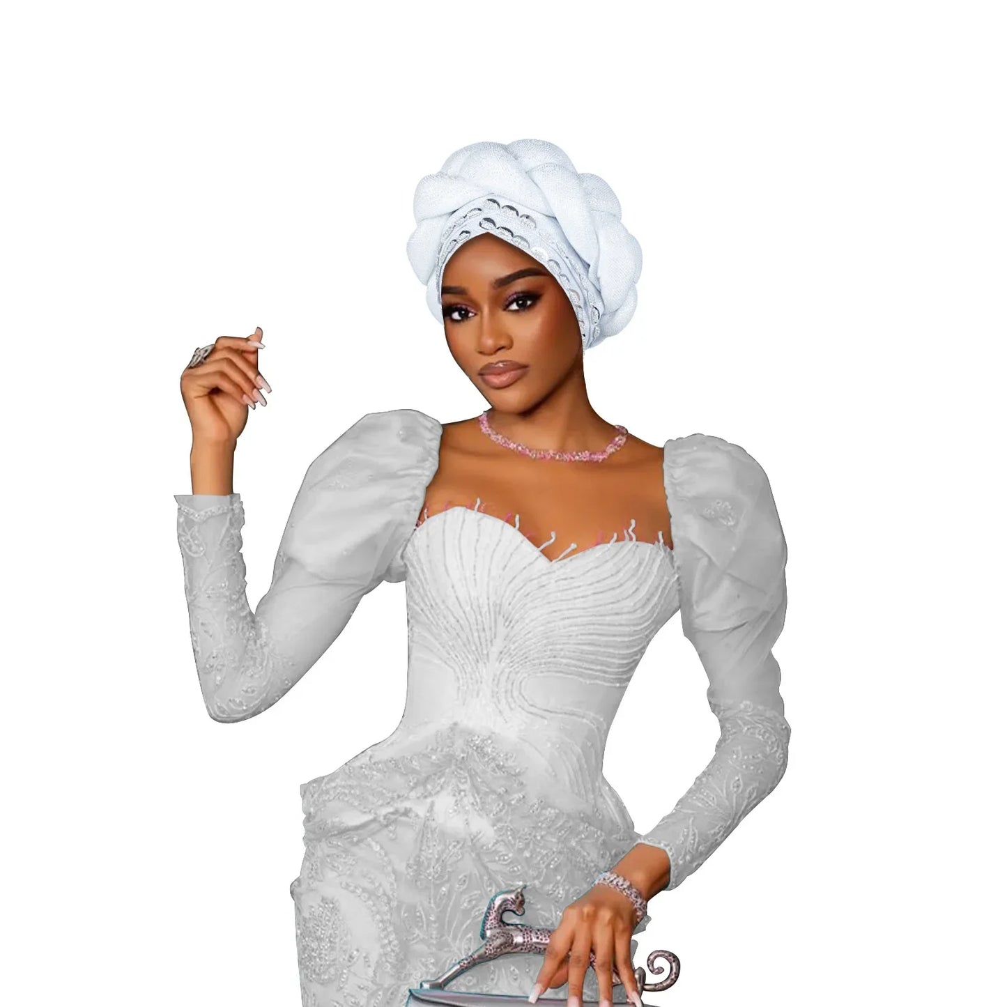 Fashion Hats for Women African Headtie Turban Auto Gele Head Wraps Cap Wedding Party Muslim Hijab Bonnet Headscarf Nigeria Geles