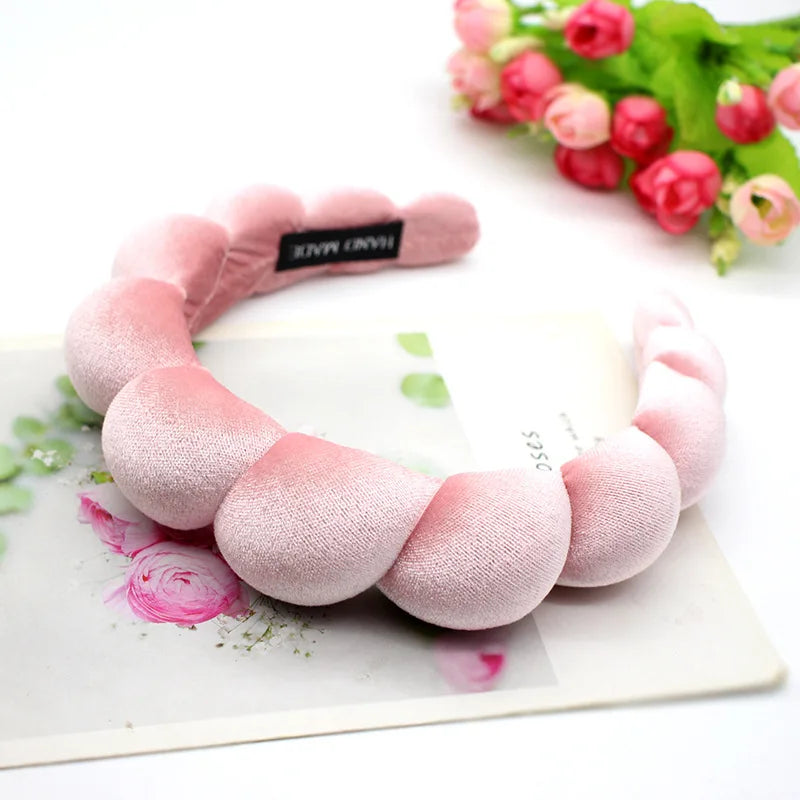 Fashion Padded Headbands for Women Wide Bezel Hairbands Thick Velvet Hair Hoop Girls Sponge Non-slip Hairband Hair Accessories BAZAARHUBO