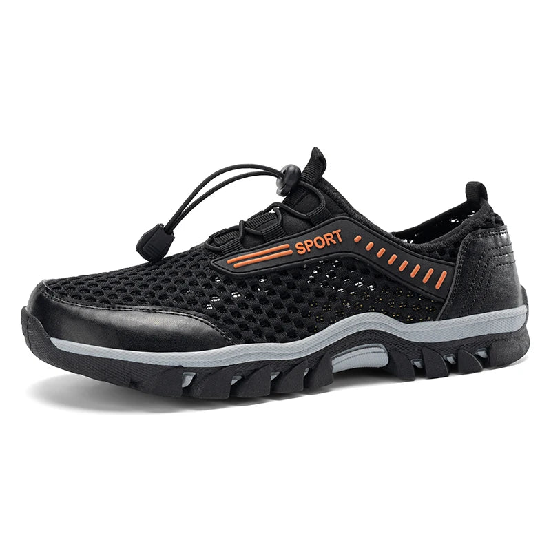 Breathable Mesh Men's Sneakers Outdoor Shoes For Men Summer Hiking Shoes Big Size 39-47 Wading Shoes Athletic Walking Shoes