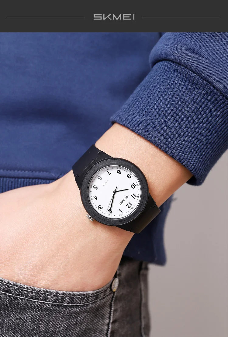 SKMEI 2469 Men Fashion Simple Waterproof Watches Ultralight Sports Quartz Mens Wristwatches Shockproof Clock 2108 Reloj Hombre