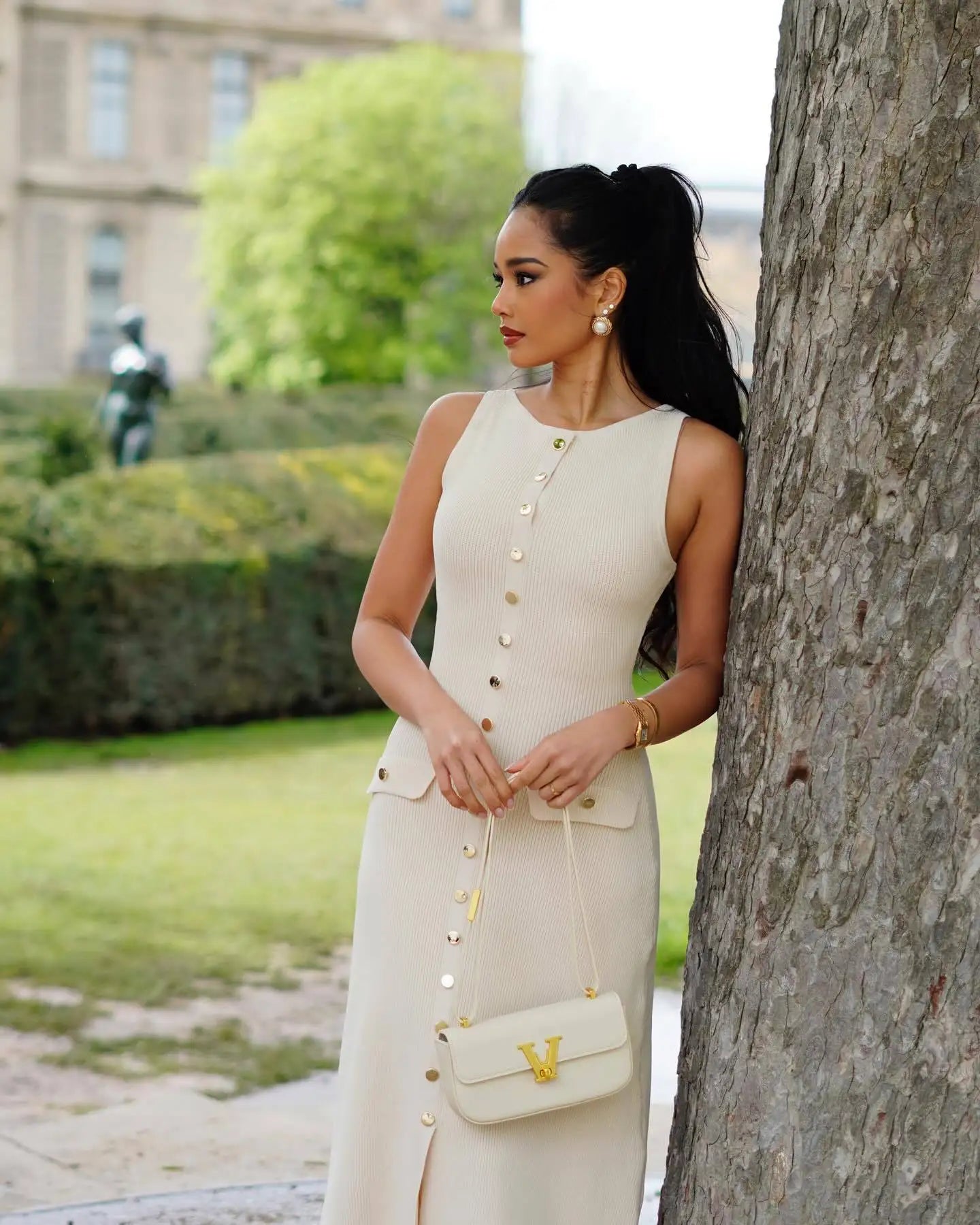 Knit Ribbed Cardigan Maxi Dress Female High Waist Slim Pocket Sleeveless Elegant Party Dress Women's Knitwear Long Dress