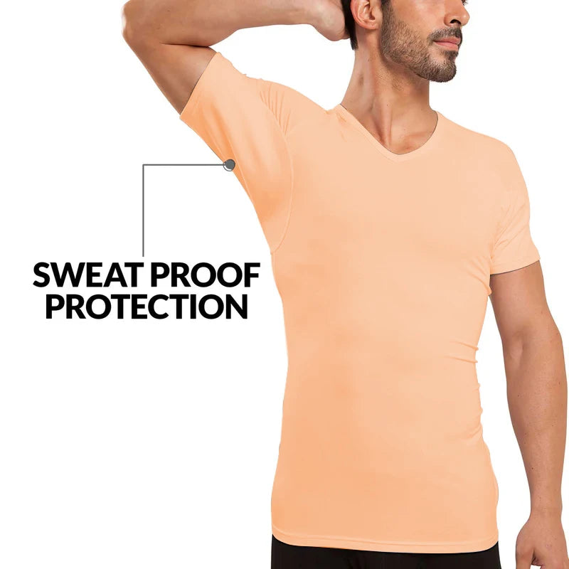 Dry Soft White Modal High Quality Luxury Bamboo Fabric Men  Resistant Under T Shirt Sweat Proof Undershirt
