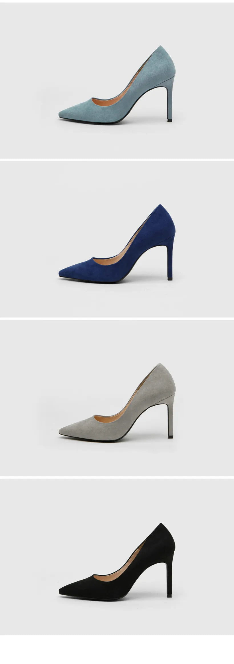 2025 Flock Leather Heels Women Pumps Bucket Pointed Toe High Heels Sexy Lady Shoes Thin Heels Chaussure Femme Autumn