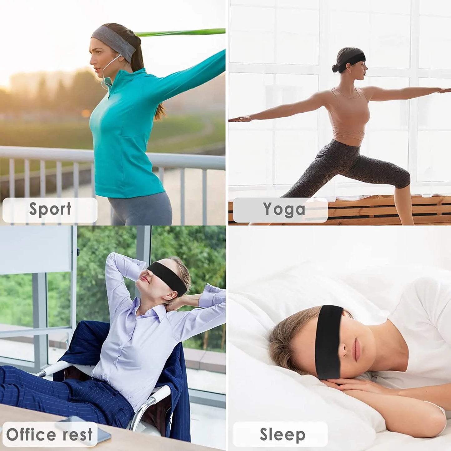 2PCS/Set Sports Yoga Hair Band Solid Running Absorb Sweat Headband For Women Men Fitness Gym Make Up Hair Accessories Headwrap