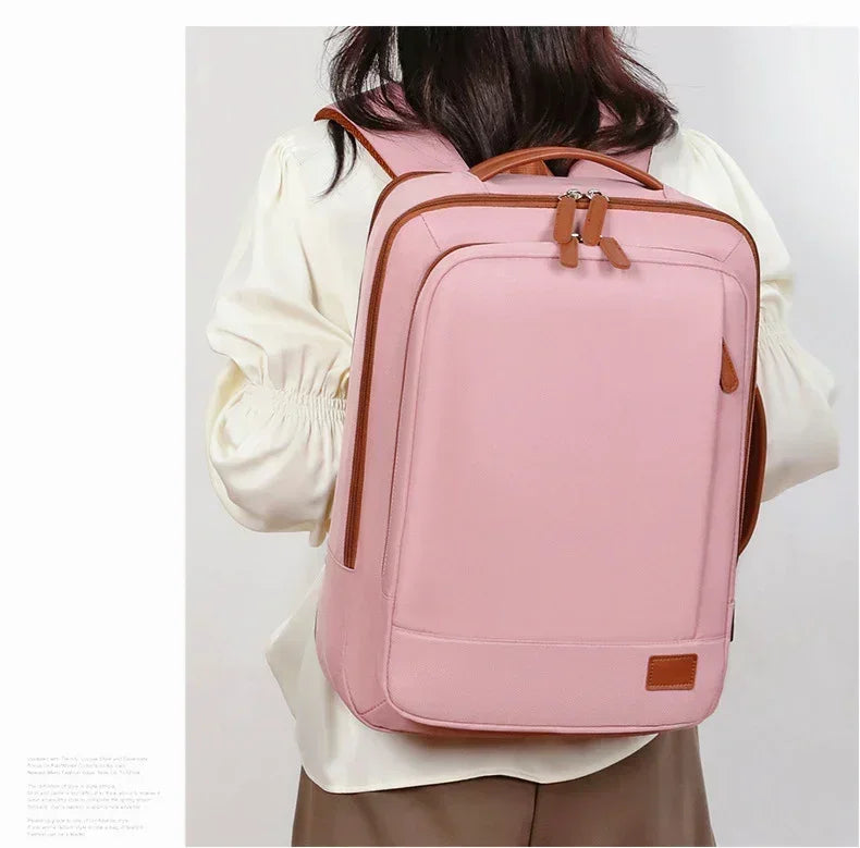 Women Business Backpack Waterproof Laptop Computer Pack Weekender Commuter Bag With USB Port College Student Bags Travel Daypack