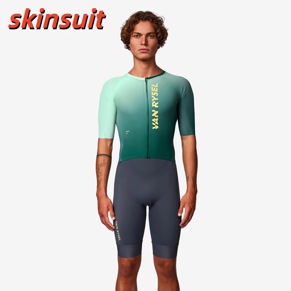 Man's Triathlon Trisuit World Champ Long Sleeve Skinsuit Clothing Swimming Cycling Running Wetsuit Competition Cycling Apparel