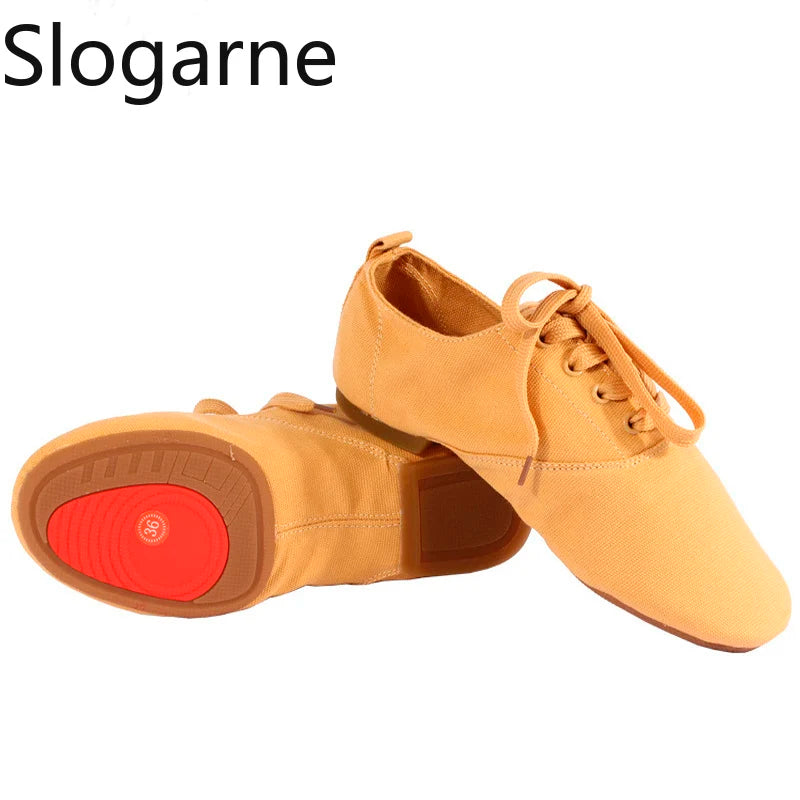 Children Canvas Ballet Shoes Kids' Soft Dance Shoes Women Men Dancing Ballroom Latin Modern Jazz Shoes Yoga Training Footwear