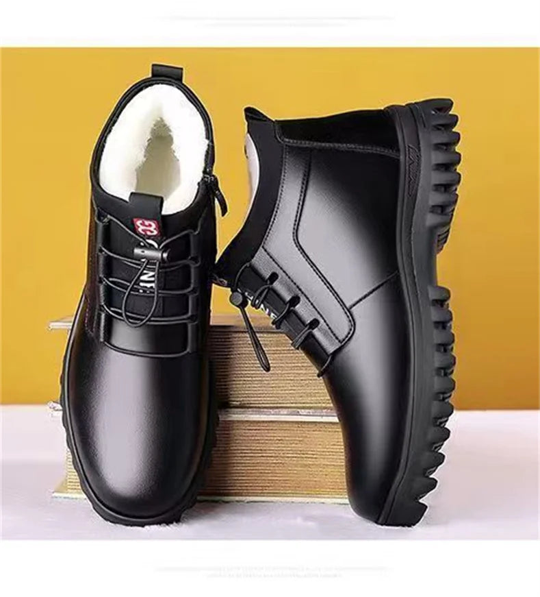 New Men's Thickened Cotton Shoes Winter Cold Resistant Casual Shoes Men's Wool Boots Cotton Shoes Cotton Warm  Boots