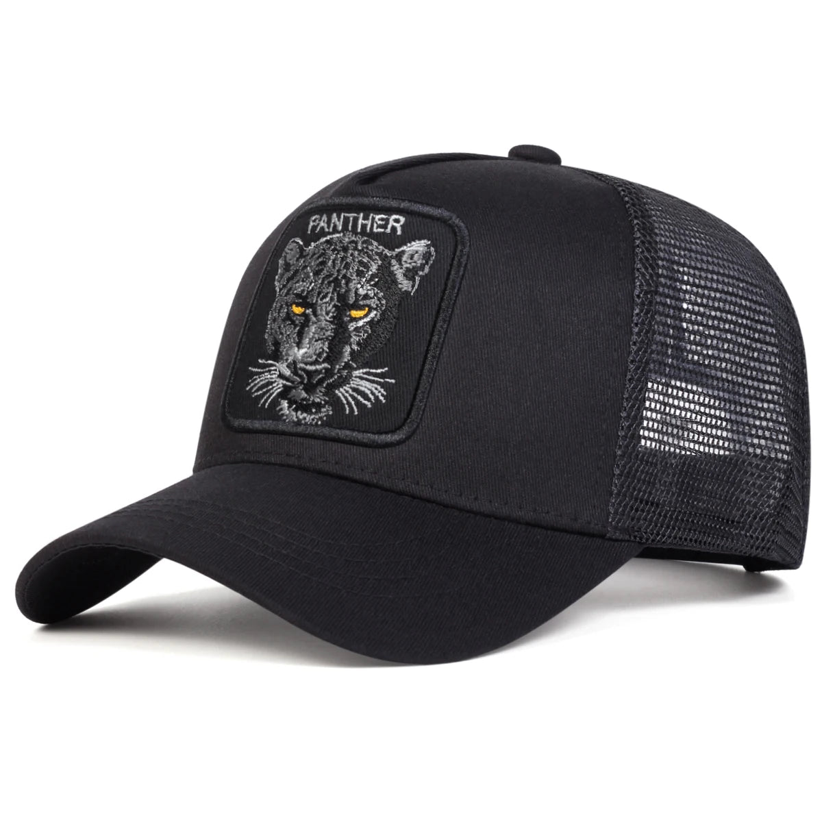 Unisex PANTHER Embroidery Baseball Net Caps Spring and Summer Outdoor Adjustable Casual Hats Sunscreen Hat BAZAARHUBO