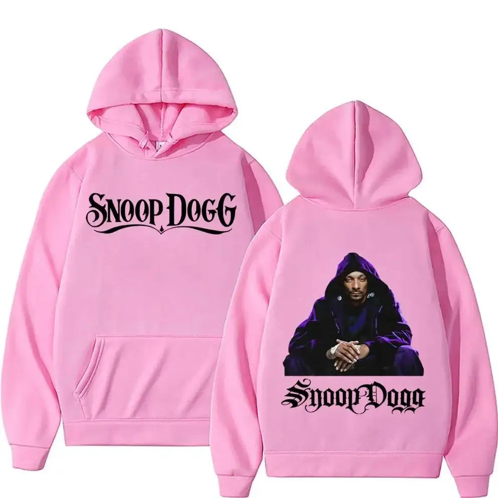 Limited Rapper Snoop Dogg Hooded Vintage Tupac Shakur Print Hoodie Men Women Hip Hop Punk Style Cool Sweatshirt Man's Streetwear