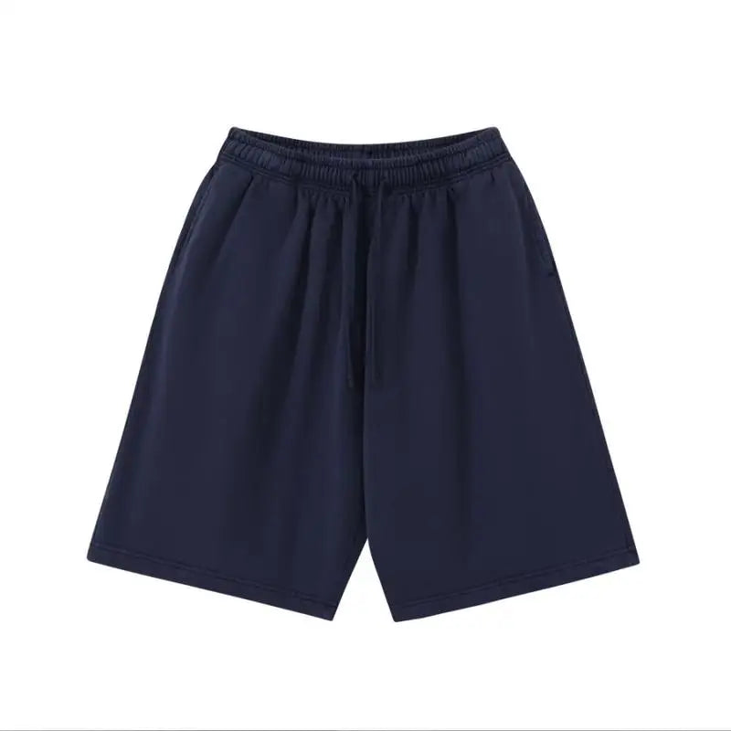 12 Colors 100% Cotton Men's and Women's Same Pull Rope High Waist Loose Fashion Casual Oversize Shorts sweatpants