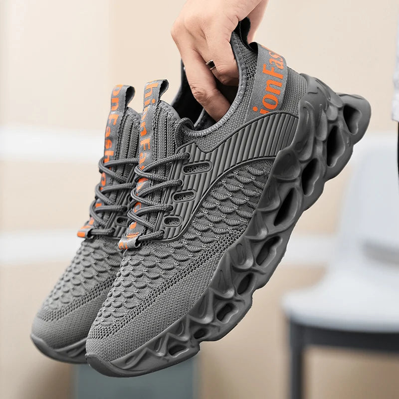 YRZL Sports Men Sneakers 2025 Breathable Mesh Running Shoes Lightweight Comfortable Walking Shoes Male Casual Outdoor Footwear