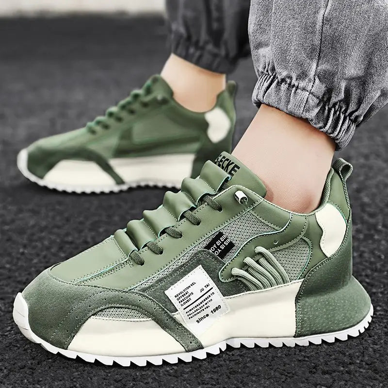 Fashion brand tenis men casual faux leather sneakers male wedged shoes new spring summer breathable trainers man gym run shoes