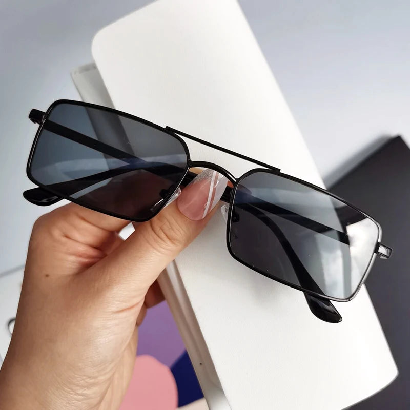 Clearance Metal Vintage Sunglasses Women  Men Luxury Brand Double Bridge Glasses Women Designer Eyewear Men Oculos De Sol BAZAARHUBO