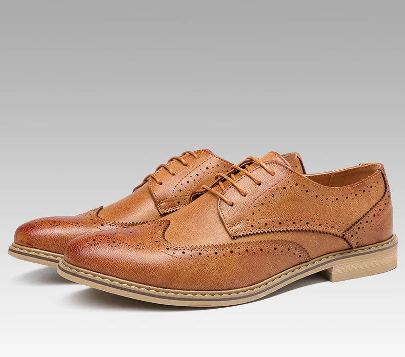 Mens Dress Shoes Breathable Business Formal Oxford Shoes for Wedding Stylist Leather Shoes