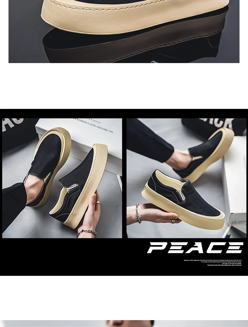 New Arrival Low Price Mens Breathable High Quality Casual Shoes Solid Color Canvas Casual Shoes Slip On Men Fashion Flats Loafer