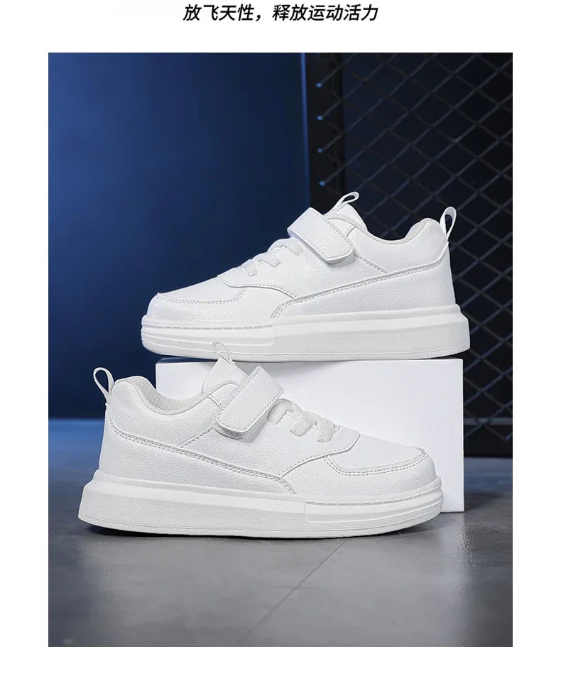 Children's Sneakers Kids Fashion Design White Non-slip Casual Shoes for Boys Girls Hook Breathable Sneakers Toddler Outdoor Shoe