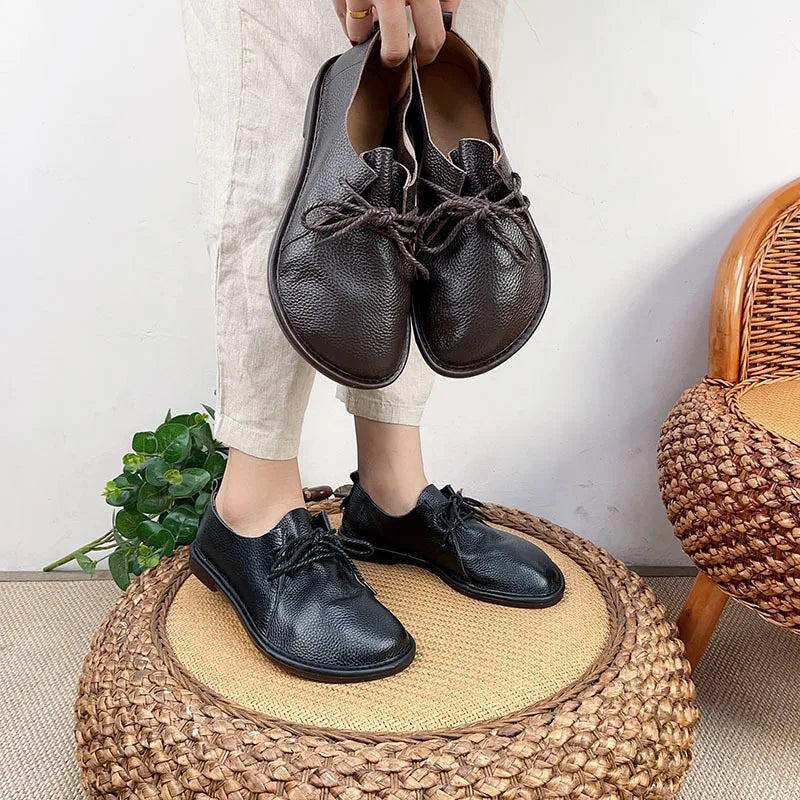 Careaymade-Genuine Leather big size women's boots,Top Layer Cowhide Soft Sole Casual Women's Shoes Solid Color Lazy men's Shoes