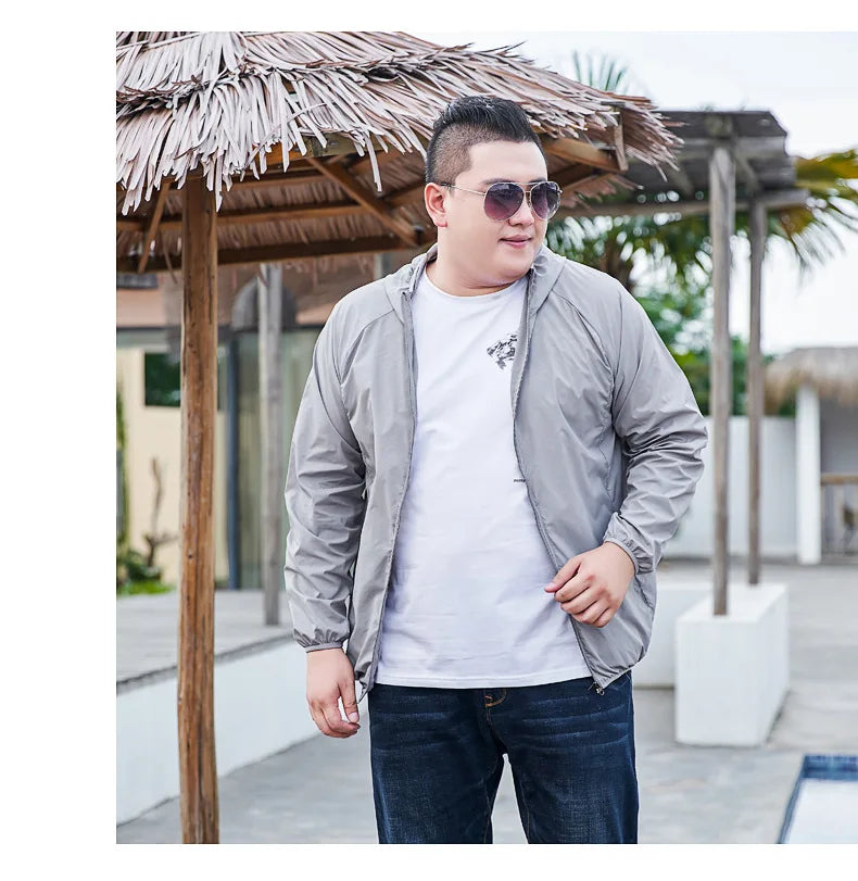 11XL Large size sun protection clothing men's summer thin plus sun protection clothing outdoor quick dry jacket 10XL 9XL 8XL