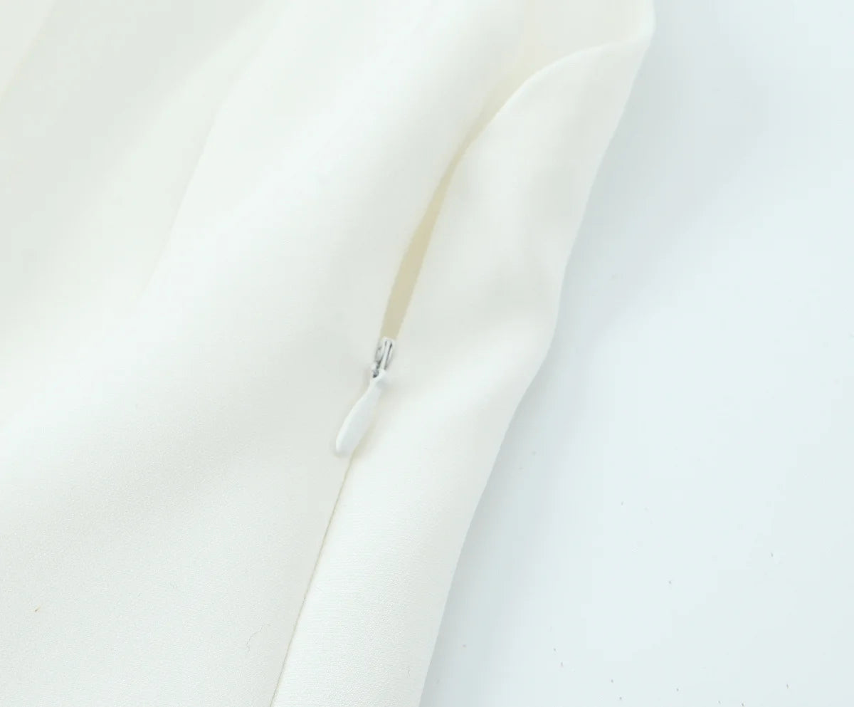 HH Female Summer Streetwear Style Sexy Top O-Neck Solid Sleeveless Bow Decorate Zipper Women's New Fashion Tops 2 Color