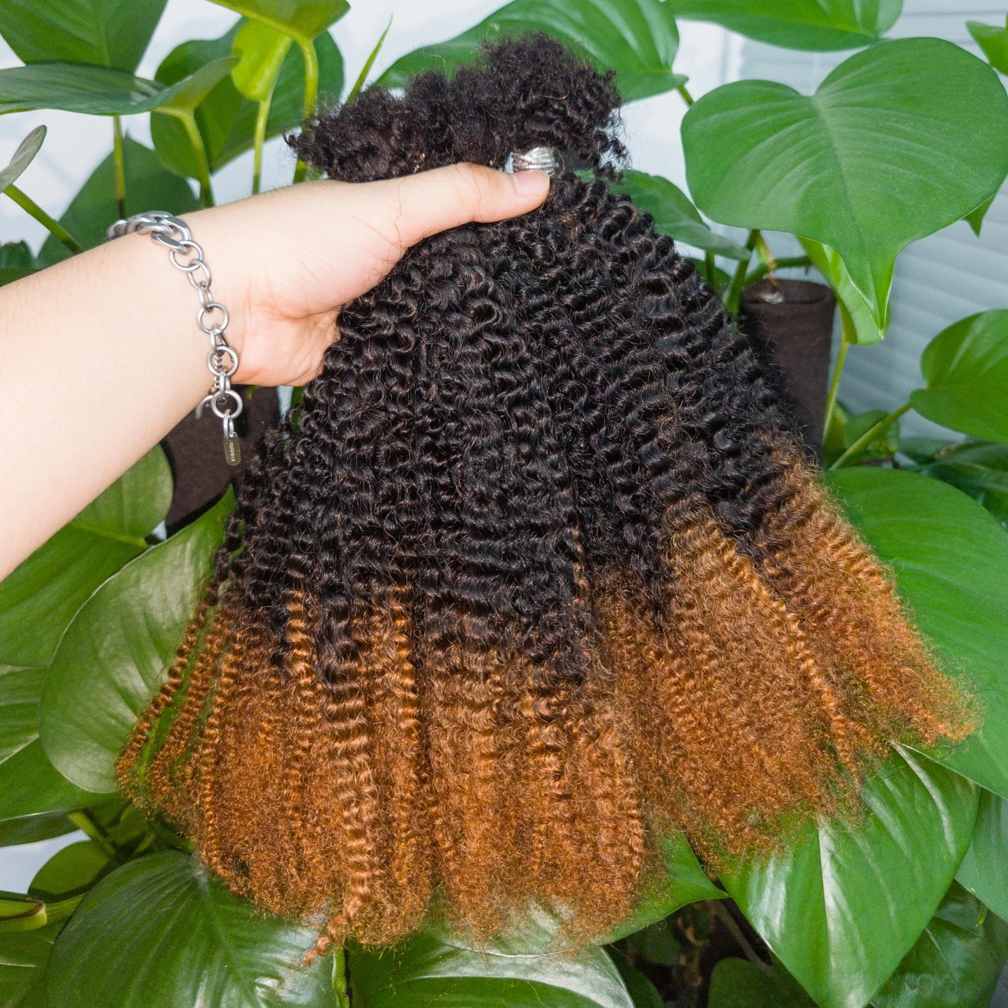 4C Kinky Twist Crochet Braiding Hair 100% Human Hair Bundles Curly Human Hair QVR Afro Kinky Bulk Hair for Dreadlocks Extensions