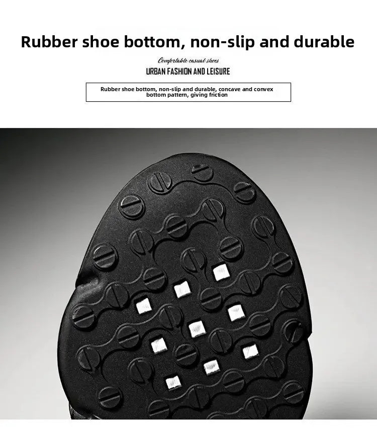 Spring Hot Sale Of The Season Men's Dad Shoes Fashionable Breathable Lightweight Air Cushion Shock Absorption Thick Bottom Simpl