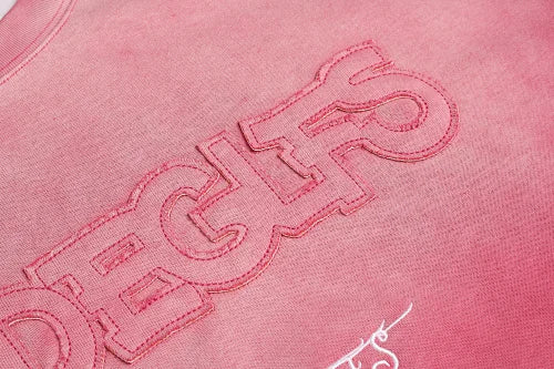 Men Clothing High street New Trend Heavy Industry Washed Embroidered Antique-style Sweatshirt for men and women