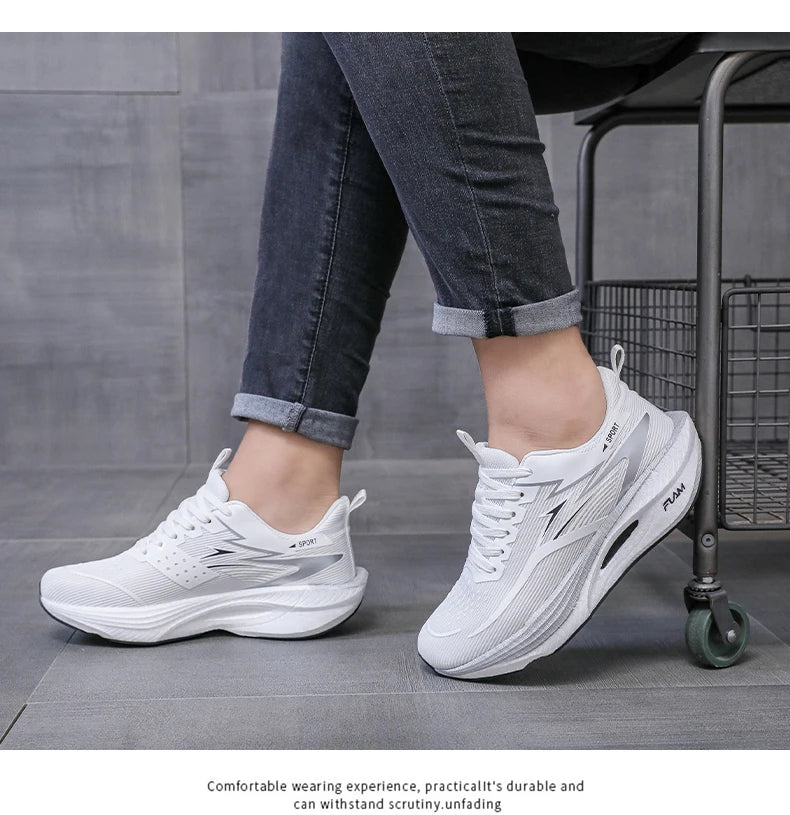 Men's Running Shoes Breathable Lightweight Non-slip Marathon Sneakers Outdoor Comfortable Athletic Walking Casual Trainers