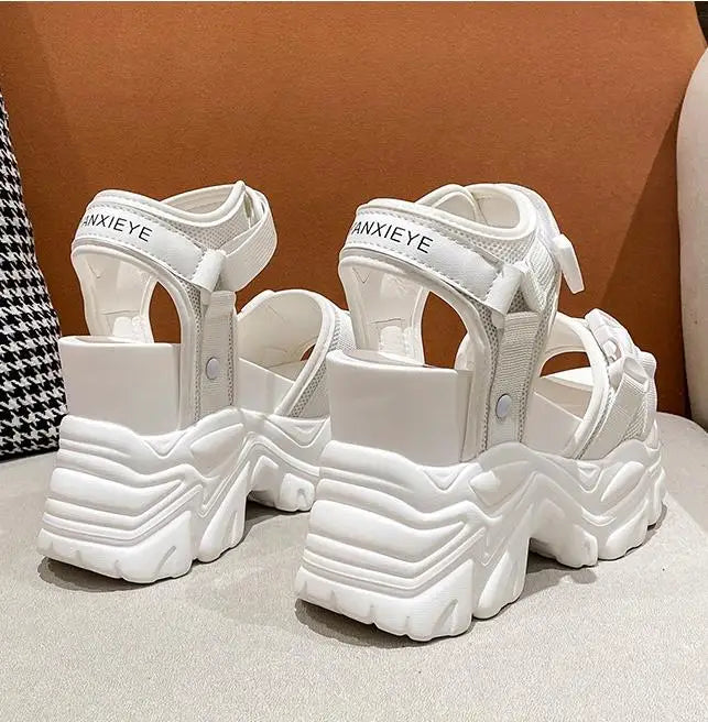 High Heels Sandals Women Shoes New Summer Wedges Height Increasing 11cm Ladies Sandal Platform Chunky Shoes Sandalias Mujer