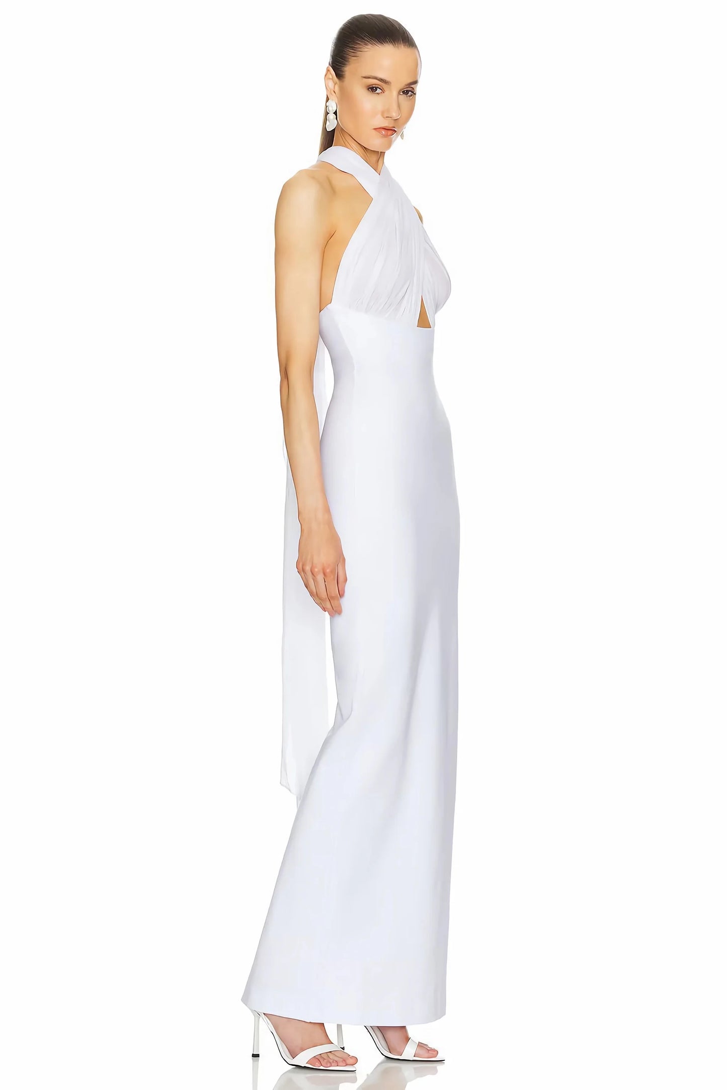 Long Dresses Women Elegant Shinny Deep V Midi Dress Female Sleeveless Backless Long Vestidos Lady Party Club Evening Robes