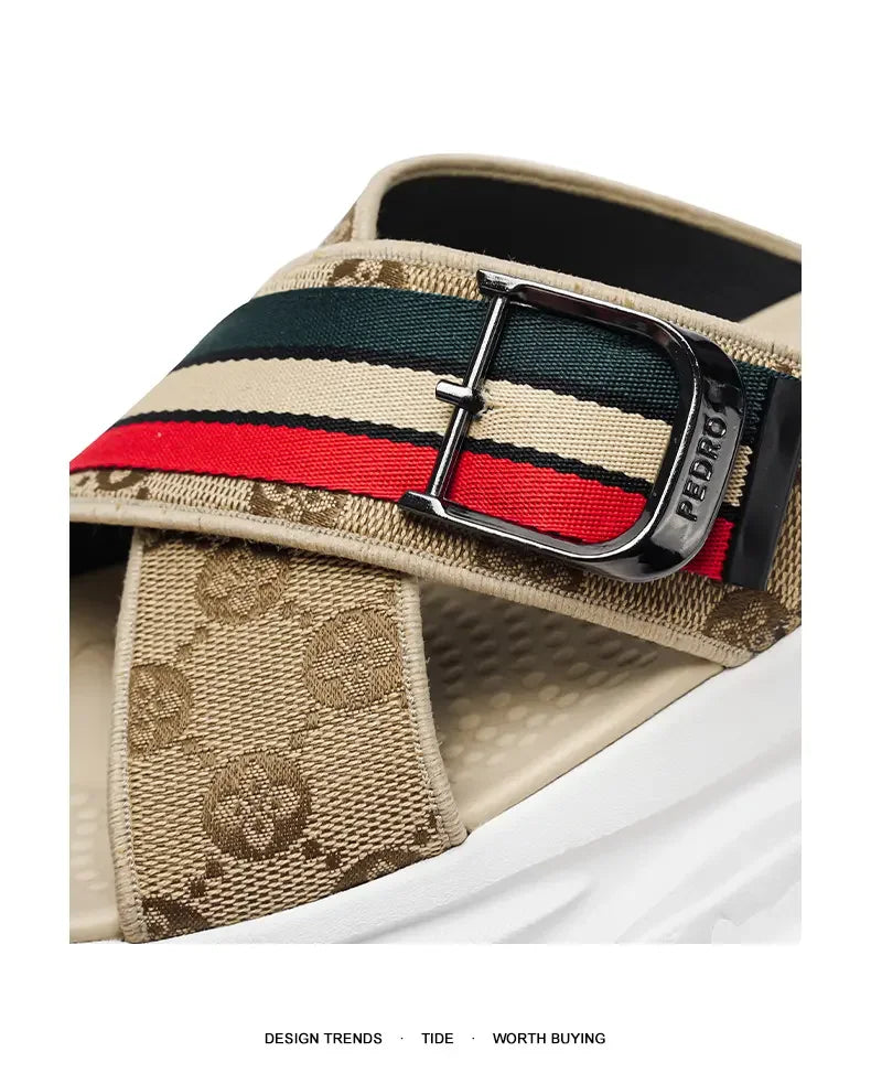 Lightweight Casual Sandals For Men Neat Minimalist Cut Breathable Summer Shoes Soft Sole Footwear For Walking And Commuting