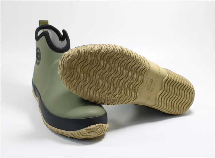 Men's Non-Slip Rain Boots Waterproof Rubber Ankle Boots Outdoor Leisure Fishing Boots Student Rain Boots Platform Boots 장화 2023