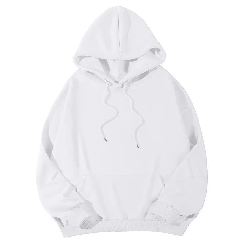 2026 Men's wide Hood Sweatshirt European and American men's and men Sweatshirt Solid Harajuku Long Sleeve Female Loose male Coat BAZAARHUBO