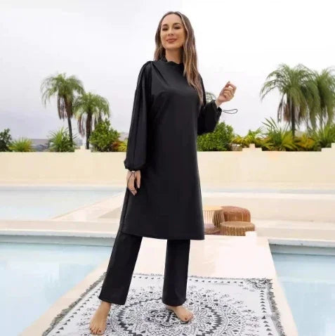 Muslim Femme Swimwear 2025 with Hijab Islamic Mujer Clothing Swimming Suit Modest Swimsuits Beach Cover Ups for Women