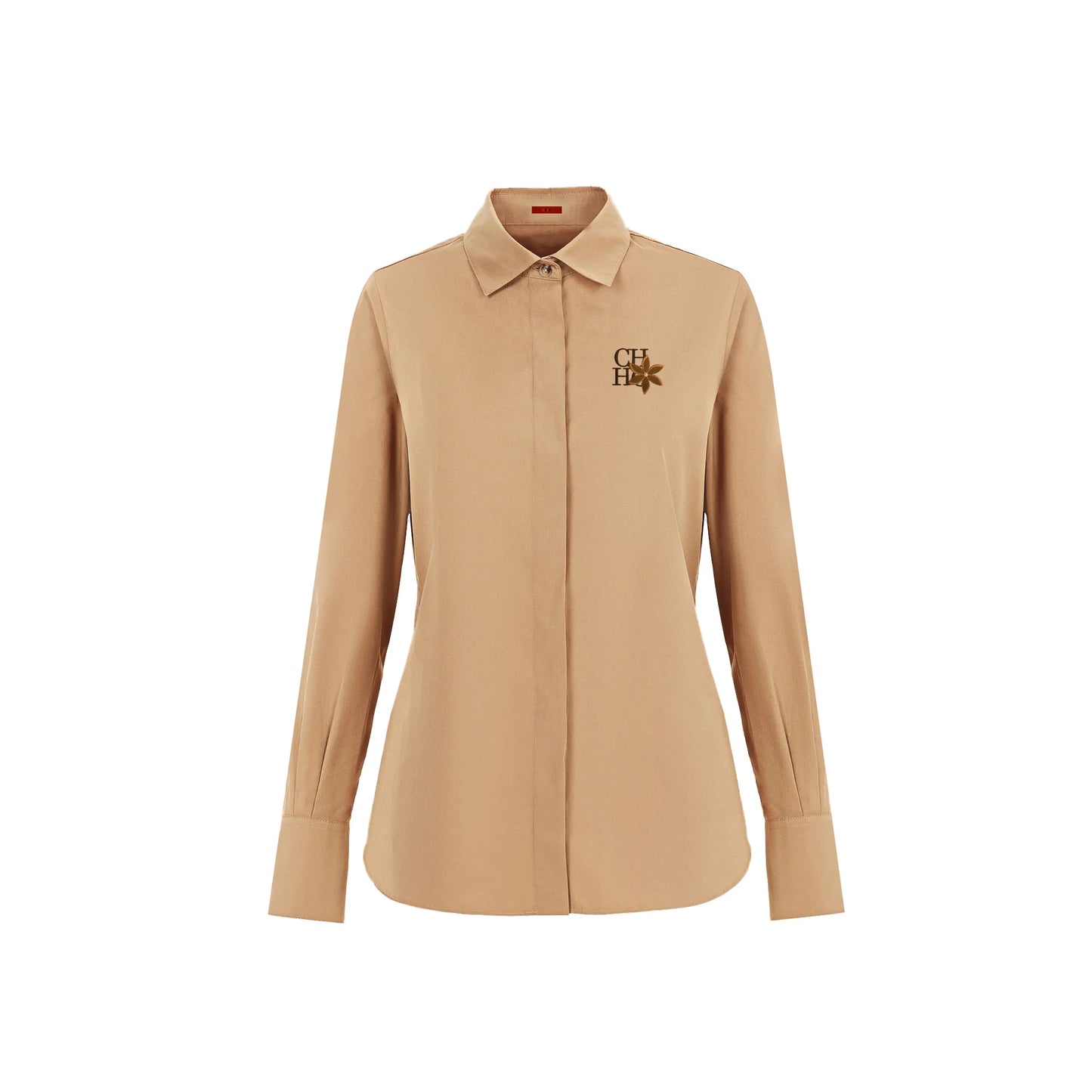 Women Embroidery A Line Pleated Skirt Set With Long Sleeve Shirt Office Wear