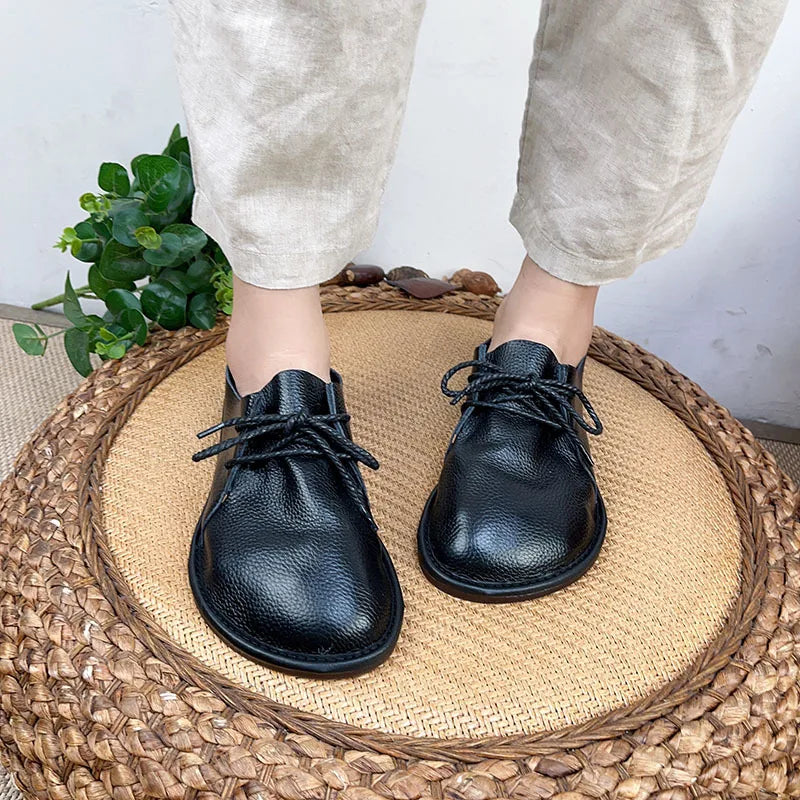 Careaymade-Genuine Leather big size women's boots,Top Layer Cowhide Soft Sole Casual Women's Shoes Solid Color Lazy men's Shoes