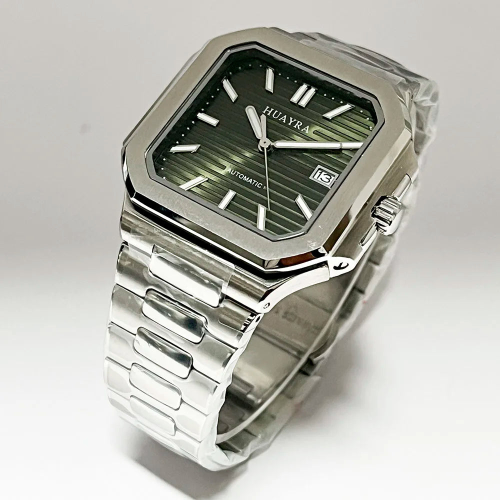 New 2025 38mm Classic Men's Mechanical Fashion Watch Luminous Sapphire Crystal NH35 Movement Waterproof