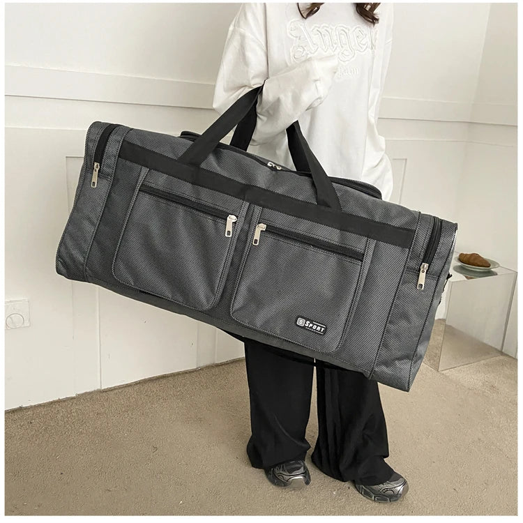 Women Men Nylon Travel Duffel Bag Carry On Luggage Bag Men Tote Large Capacity Weekender Gym Sport Holdall Overnight Bag Pouches