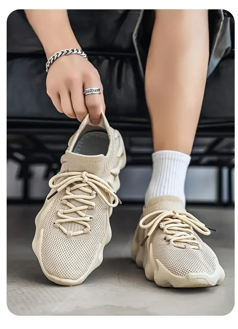 Men Sports Running Jogging Shoes Summer Casual Sneakers Outdoor Breathable Mesh For Women Light Shock-absorption Black Tennis