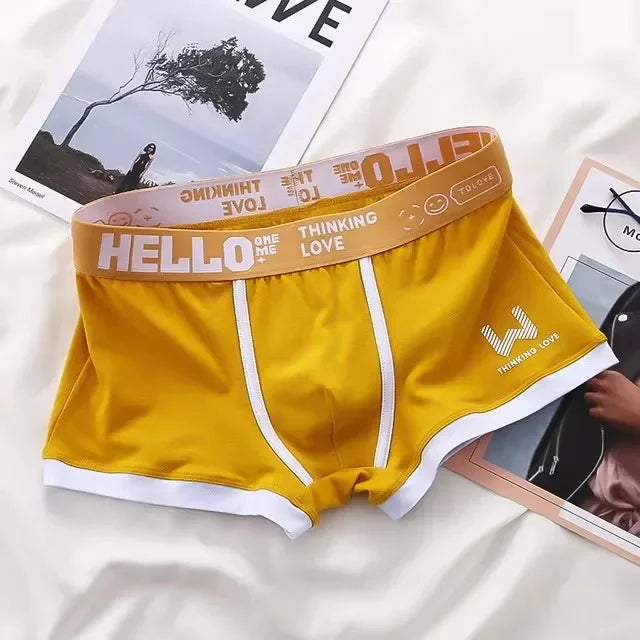 Men's Underwear Cotton Underwear Letter Waistband Comfortable Breathable Soft High Elasticity Boxer Fashion Casual Sports Shorts
