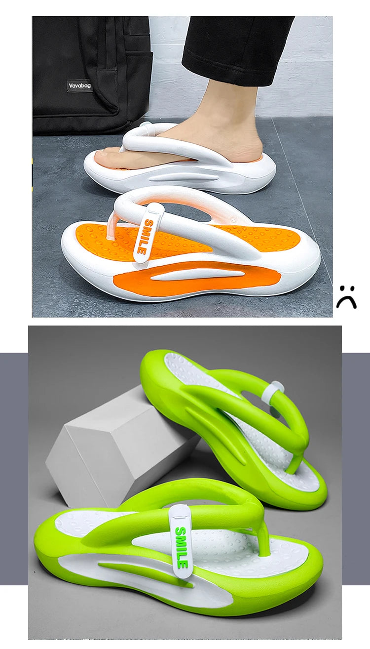 Fashion Men Slippers Bathroom Platform Sandals Women Flip Flops Indoor Non-slip EVA Slides Man Summer Slippers Men Beach Shoes