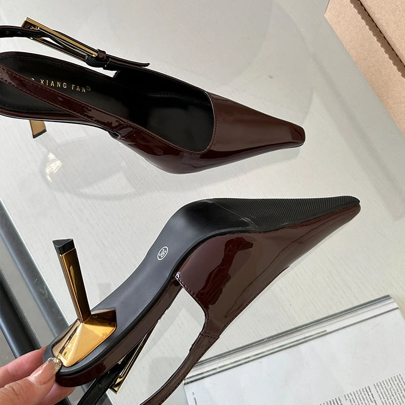 Women Shoes Pumps Sandals Spring Fashion Pointed Toe Slingbacks Female Footwear Summer Ladies Shallow Shoes High Heels