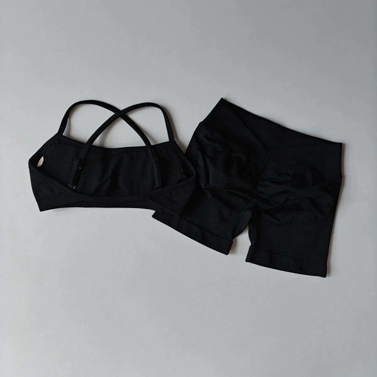 Sports Shorts Set 2 Pieces Seamless Yoga Set Women Workout Tracksuit Sports Bra and Yoga Shorts Suits Sportswear Fitness Gym Set
