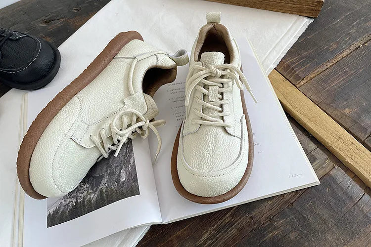 Careaymade-Genuine leather Spring single shoe soft comfortable flat shoes Cow leather low-top flats shoes,vintage women's shoes