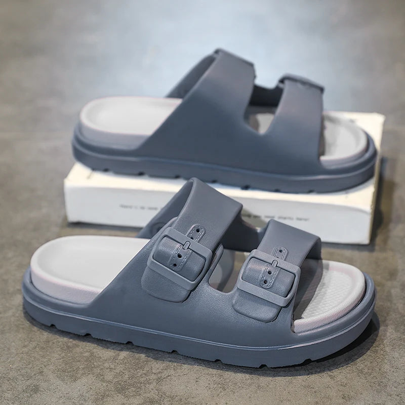 Men's Slippers Indoor Outdoor Sandals Beach Comfortable Soft Thick Slides Design Men Casual Shoes Flip-flops Mens Home Slippers