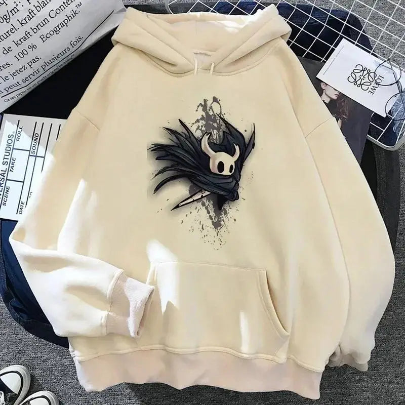 Hollow Knight Hoodies Men Korea Ulzzang Grunge Y2k Aesthetic Fmale Autumn and Winter Pullover Hoddies Streetwear Graphic