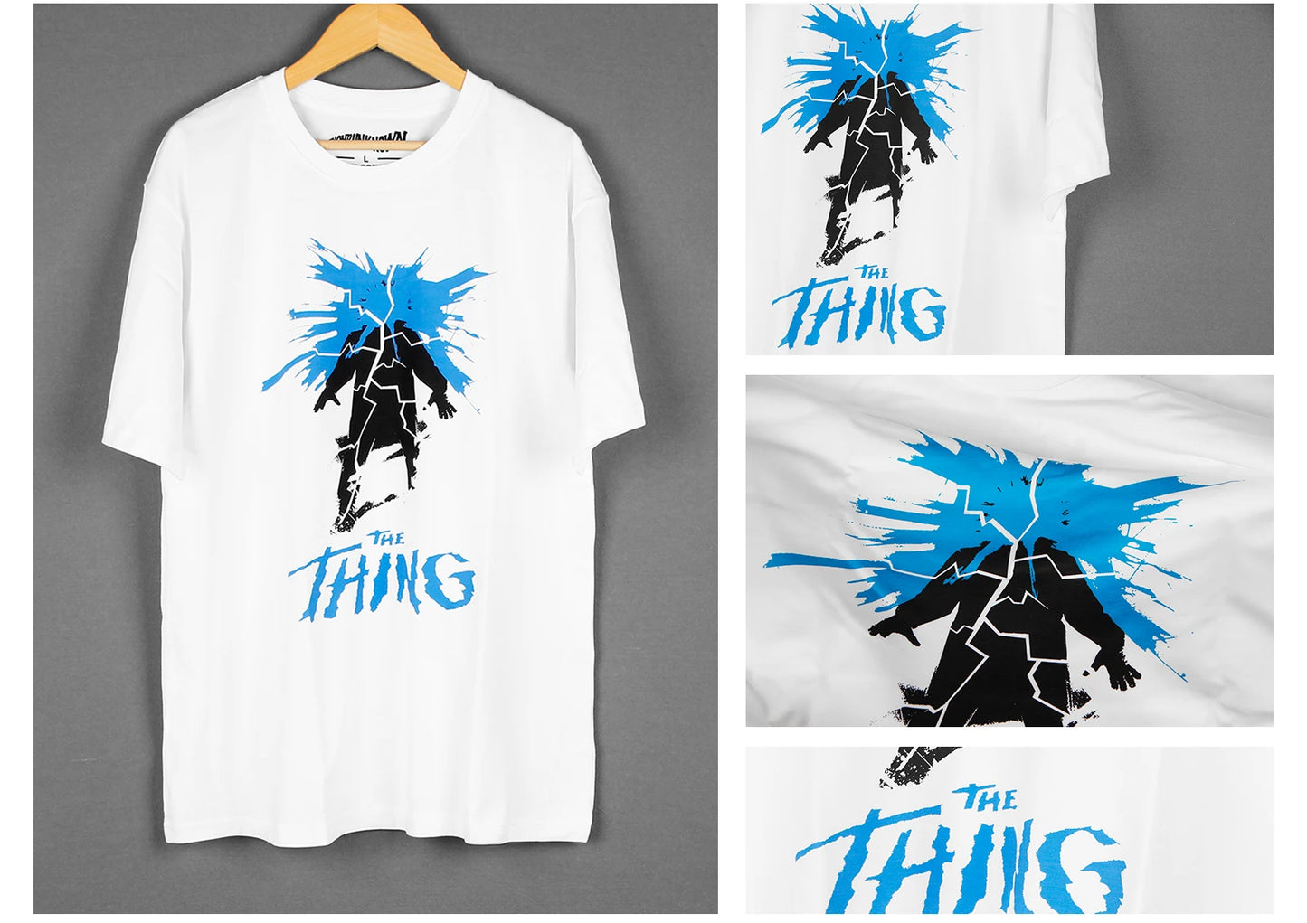 The Thing T-Shirt John Carpenter 80S Horror Cult Movie They Live Halloween Prince of Darkness Men's Cotton Short Men's Shirt